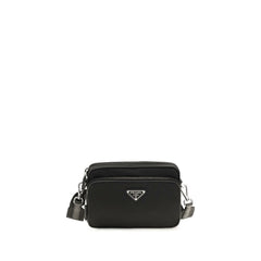 Prada Recycled Polyamide Crossbody Bag — Black