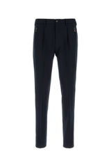 Pt Torino Stretch Viscose Blend Trousers — Navy