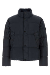 Stone Island Quilted Down Down Jacket — Navy