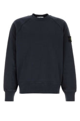 Stone Island Crew-Neck Cotton Sweatshirt — Navy