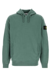 Stone Island Cotton-Jersey Hoodie — Green