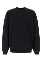 Stone Island Cotton-Elastane Crewneck Sweatshirt — Navy