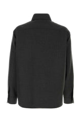 Valentino Garavani Vgold Overshirt — Gray
