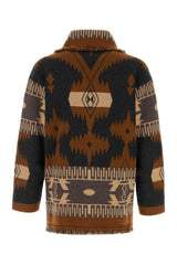 Alanui Jacquard Cardigan — Charcoal