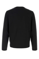 AMI Paris Embroidered Heart Logo Sweatshirt — Black