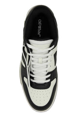 Off-White Color-Block Leather Sneaker — White