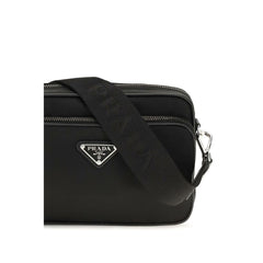 Prada Recycled Polyamide Crossbody Bag — Black