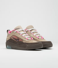 Nike SB Air Max Ishod Shoes - Hemp / Baroque Brown - Pinksicle