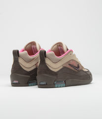 Nike SB Air Max Ishod Shoes - Hemp / Baroque Brown - Pinksicle