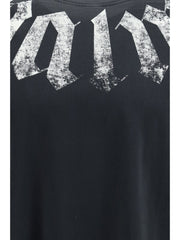 Palm Angels Big Neck Logo Print T-Shirt — Black