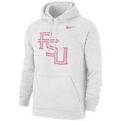Nike Men's Pink Stacked FSU Hood - White