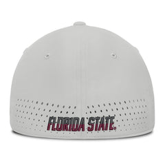 Nike Men's Seminole Logo Dri-fit Club Practice Aerobill Swoosh Flex Hat - Grey