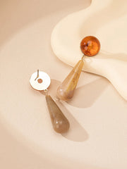 Resin Geometric Irregular Water Drop Acrylic Earrings