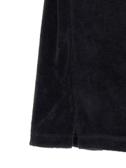 Casablanca Towelling Cotton Polo Shirt — Black