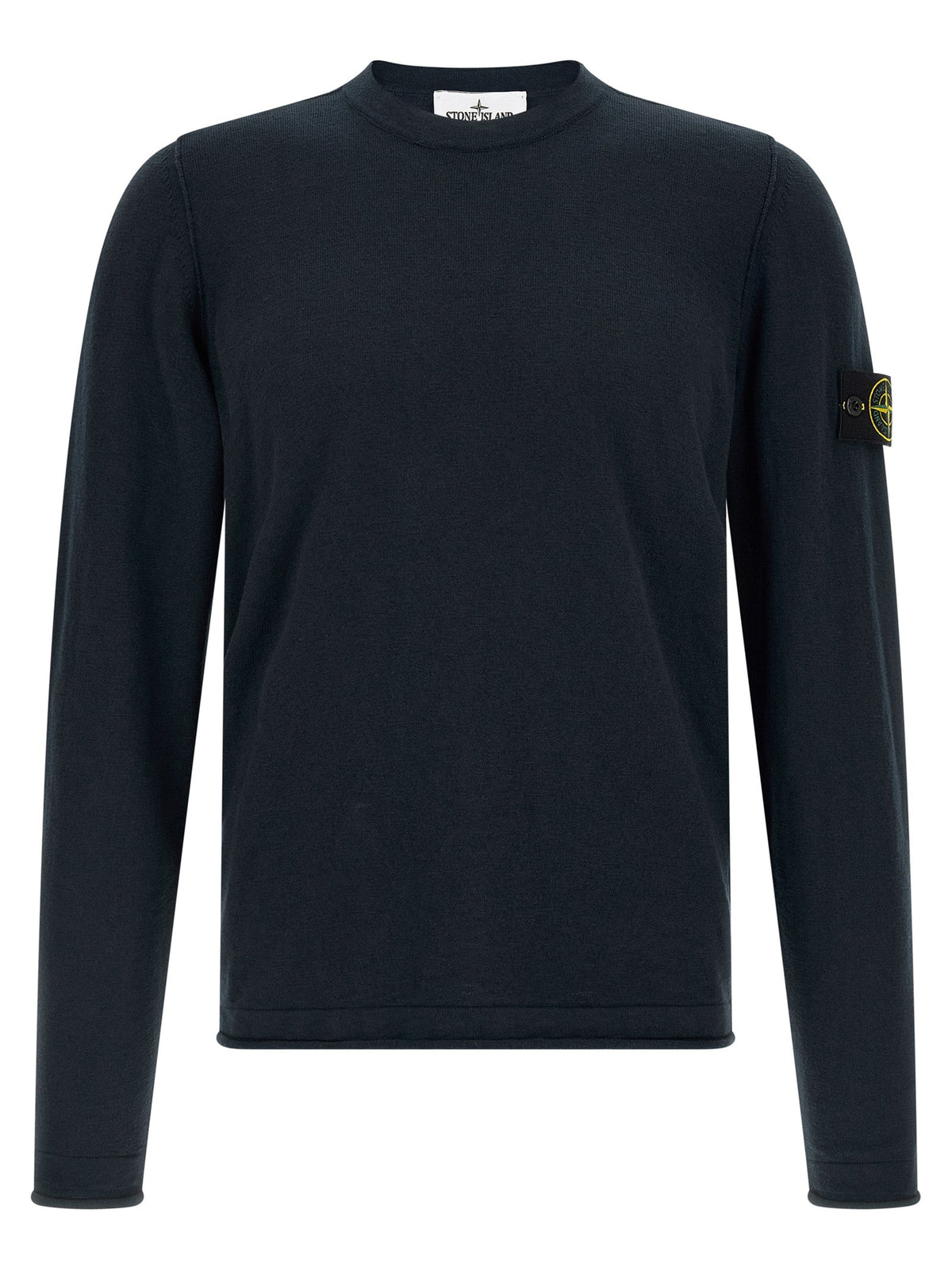 Stone Island Cotton-Nylon Crewneck Sweatshirt — Navy