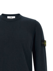 Stone Island Cotton-Nylon Crewneck Sweatshirt — Navy