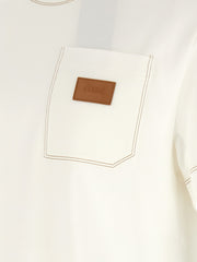 Fendi Logo-Patch Cotton T-Shirt — White