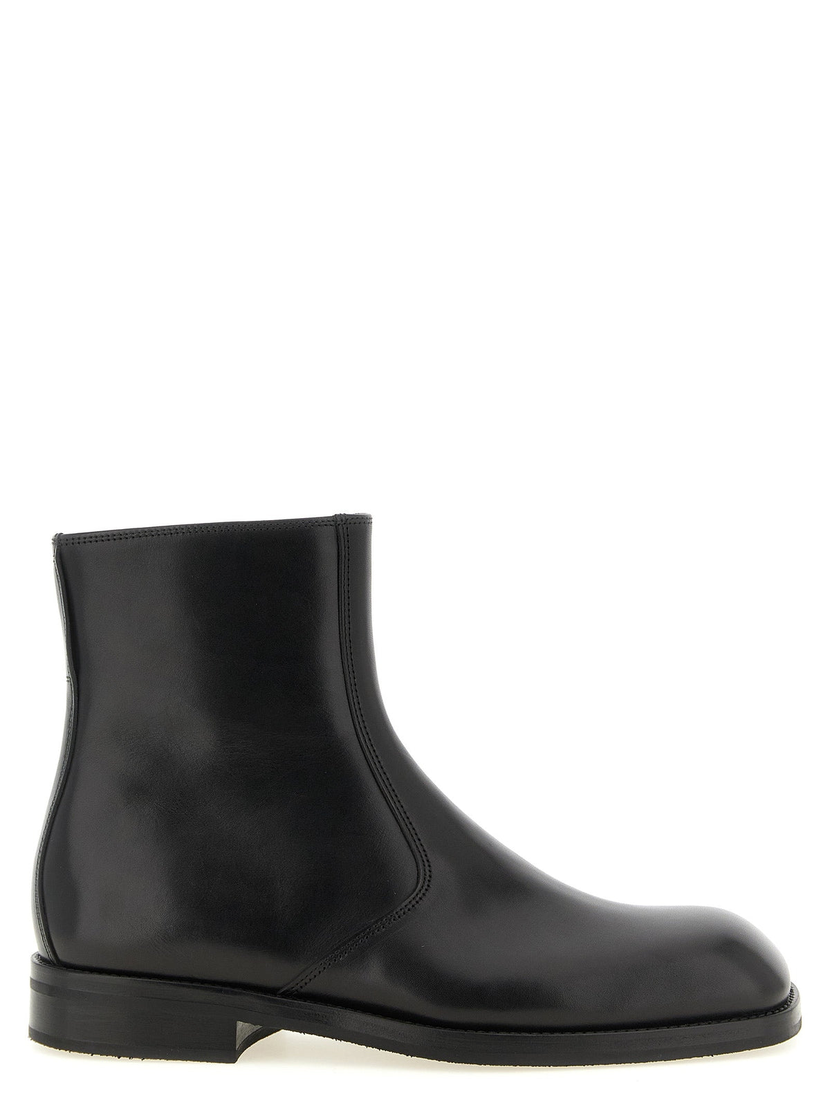 Lemaire Lamb Leather Ankle Boot — Black