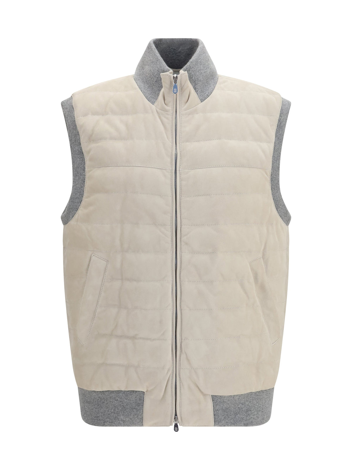 Brunello Cucinelli Padded Quilted Vest — White