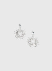 Manifest It Heart Earrings Silver