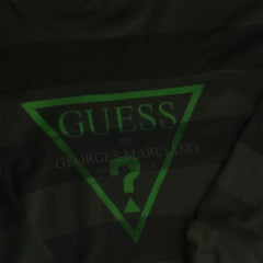 Guess Jeans Inspired 90s Bootleg Striped Crew Sweatshirt Glow-In-Dark NEW