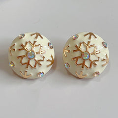 Retro Palace Four Seasons Round Enamel Earrings