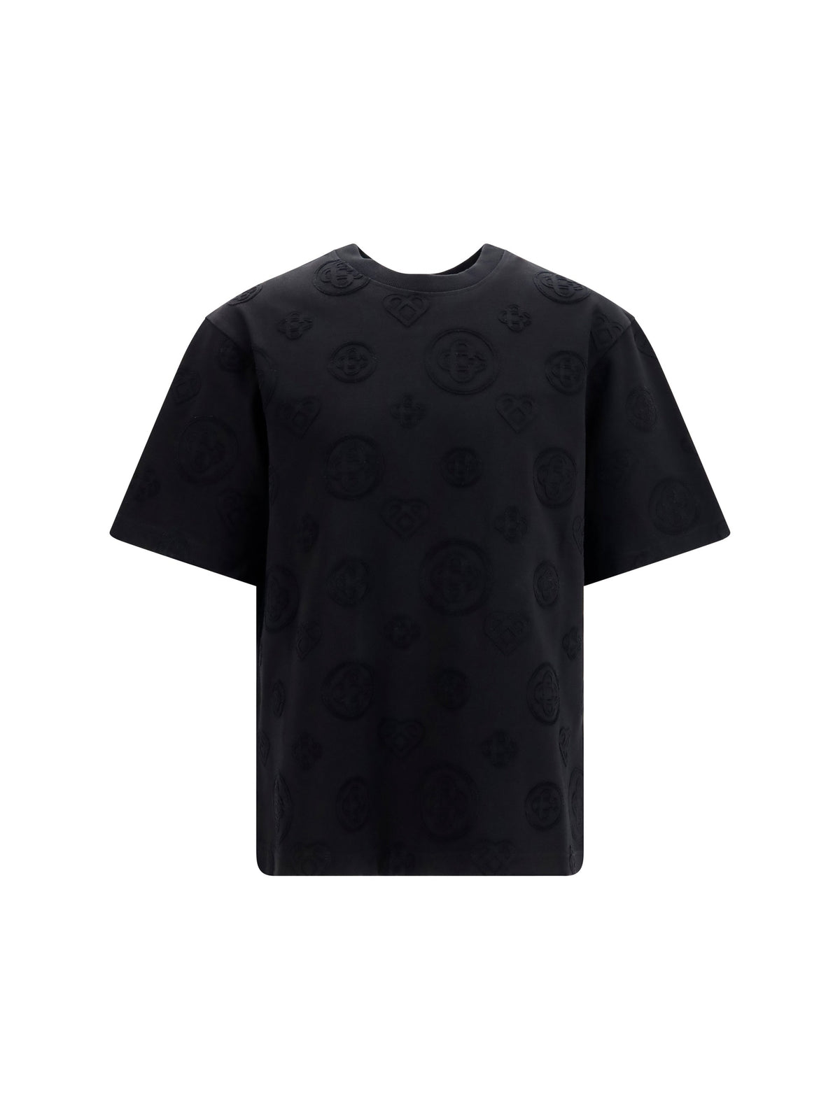 Casablanca All-Over Monogram T-Shirt — Black