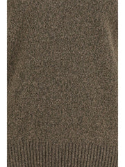Brooksfield Double-Yarn Fleece Wool Sweater — Brown