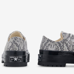 Chuck '70 Formal Suede Snake Print Low Barely Grey | Black