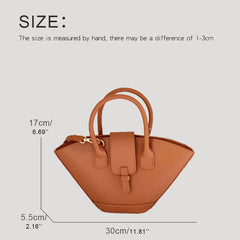 Vintage Faux Leather Shell Bag