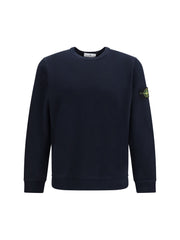Stone Island Crewneck Cotton Sweatshirt — Navy