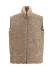 Herno Quilted Polyester Vest — Beige