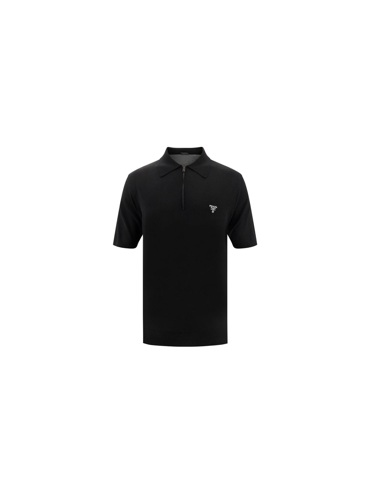 Prada Virgin Wool Polo Shirt — Black