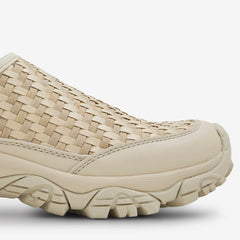 Moab 2 Slide Woven Leather Stucco