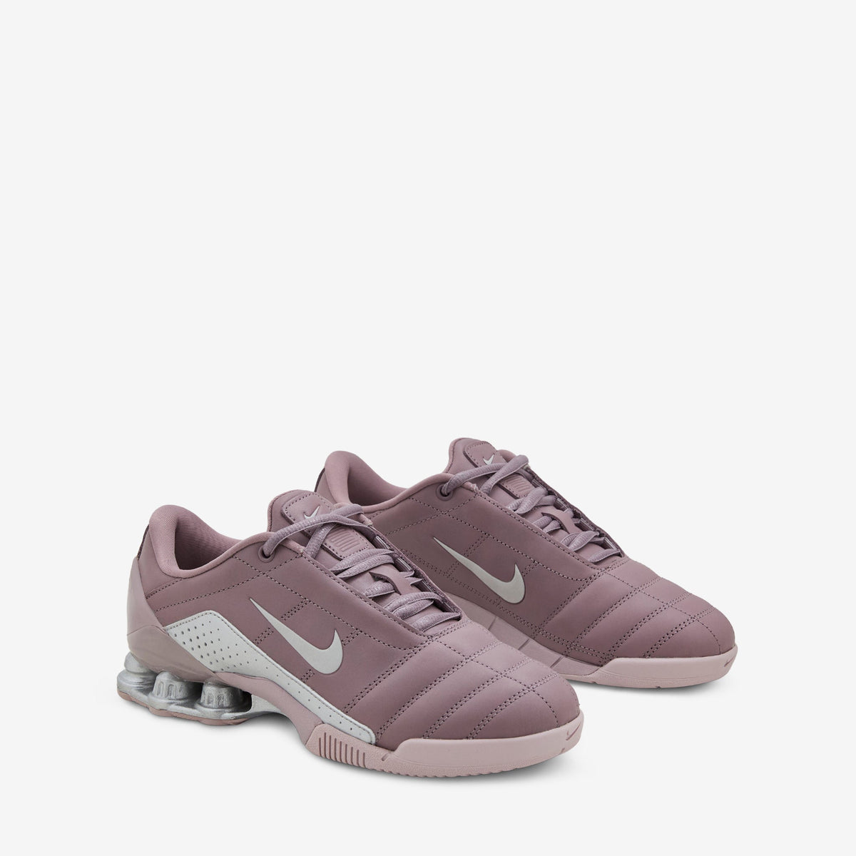 Women's T90 Shox Magia Taupe Grey | Metallic Silver | Light Violet Ore