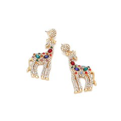 Pre Order:  Bejeweled Giraffe Drop Earrings