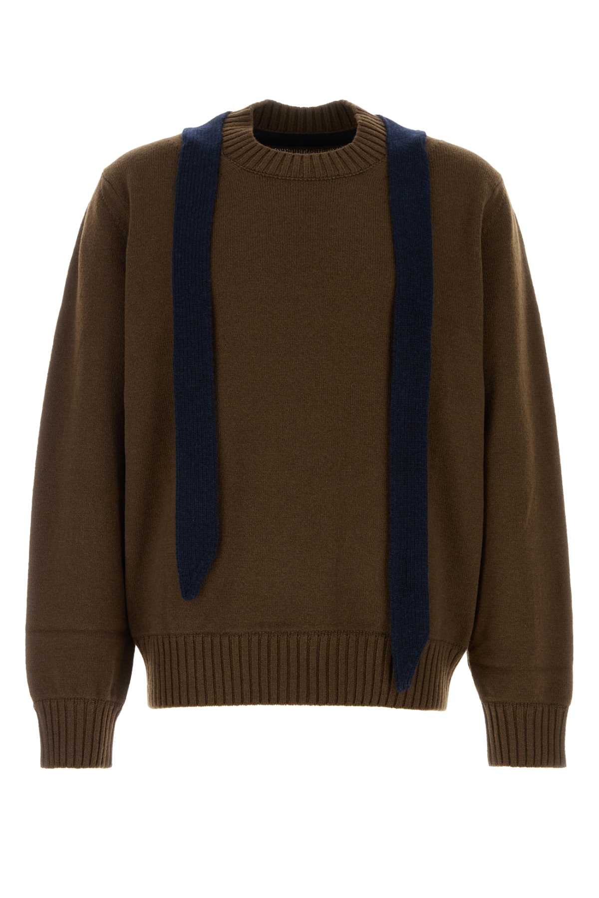 Sacai Knit Sweater — Brown