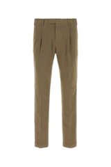 Pt Torino Stretch Cotton Trousers — Gray