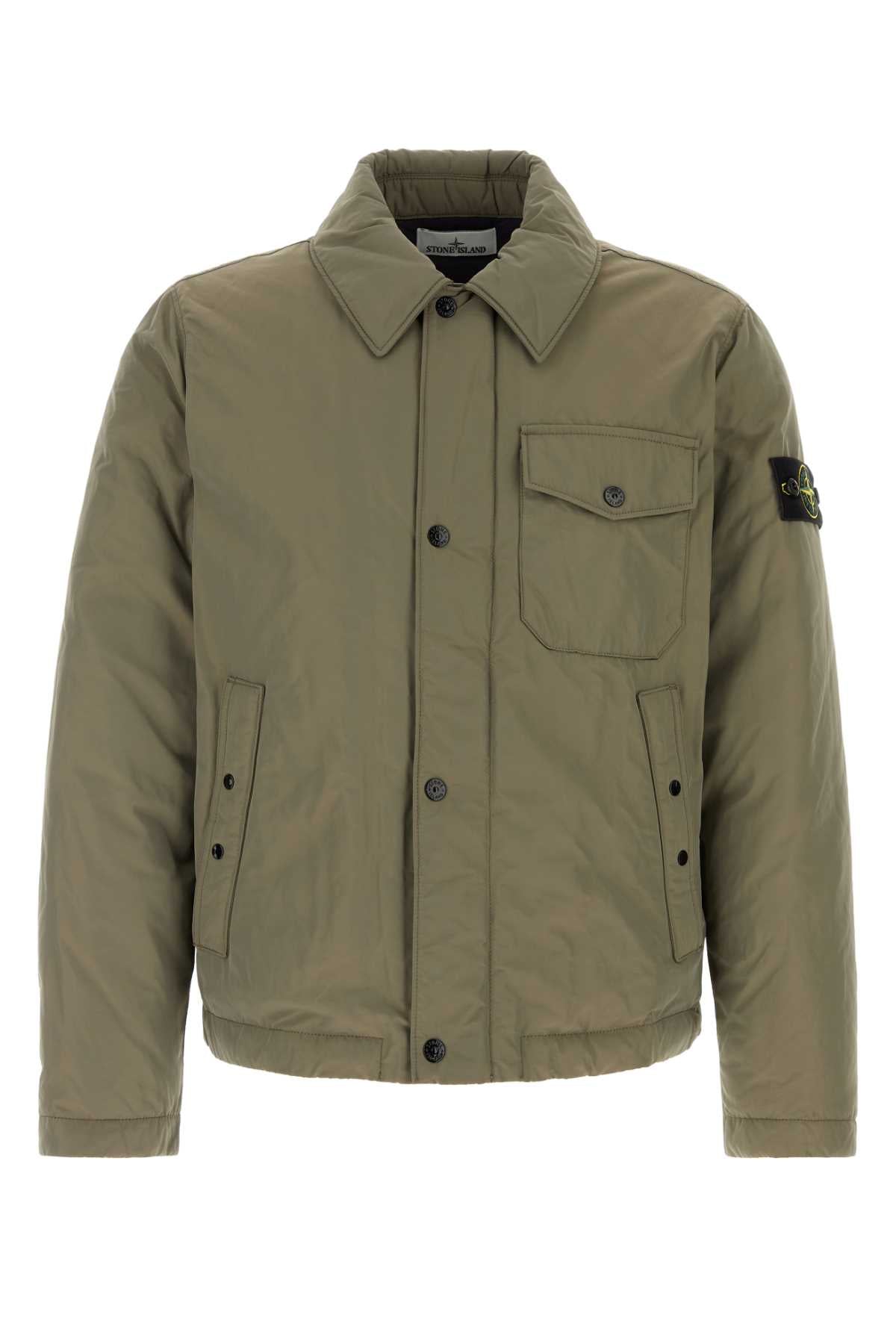 Stone Island Quilted Down Down Jacket — Green