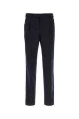 Pt Torino Virgin Wool Trousers — Navy