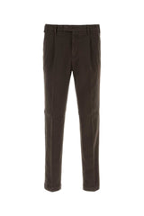 Pt Torino Stretch Cotton Trousers — Brown