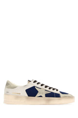 Golden Goose Deluxe Brand Leather and Canvas Colorblock Sneaker — Navy