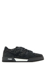Fendi Logo-Jacquard Low-Top Sneaker — Black