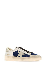 Golden Goose Deluxe Brand Leather and Canvas Colorblock Sneaker — Navy