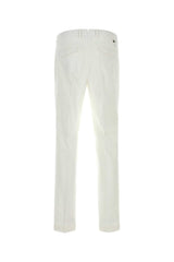 Pt Torino Cotton-Elastane Stretch Trousers — White