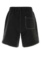Amiri Script Bermuda Shorts — Black