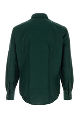 AMI Paris Oxford Cotton Shirt — Green