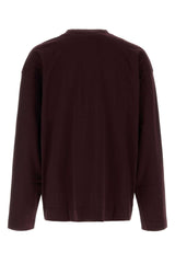 Dries Van Noten Cotton Oversize T-Shirt — Burgundy