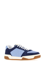 Valentino Garavani Two-Tone Leather Sneaker — Navy