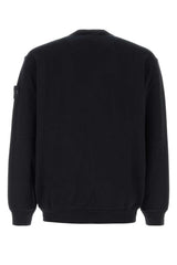 Stone Island Cotton-Elastane Crewneck Sweatshirt — Navy